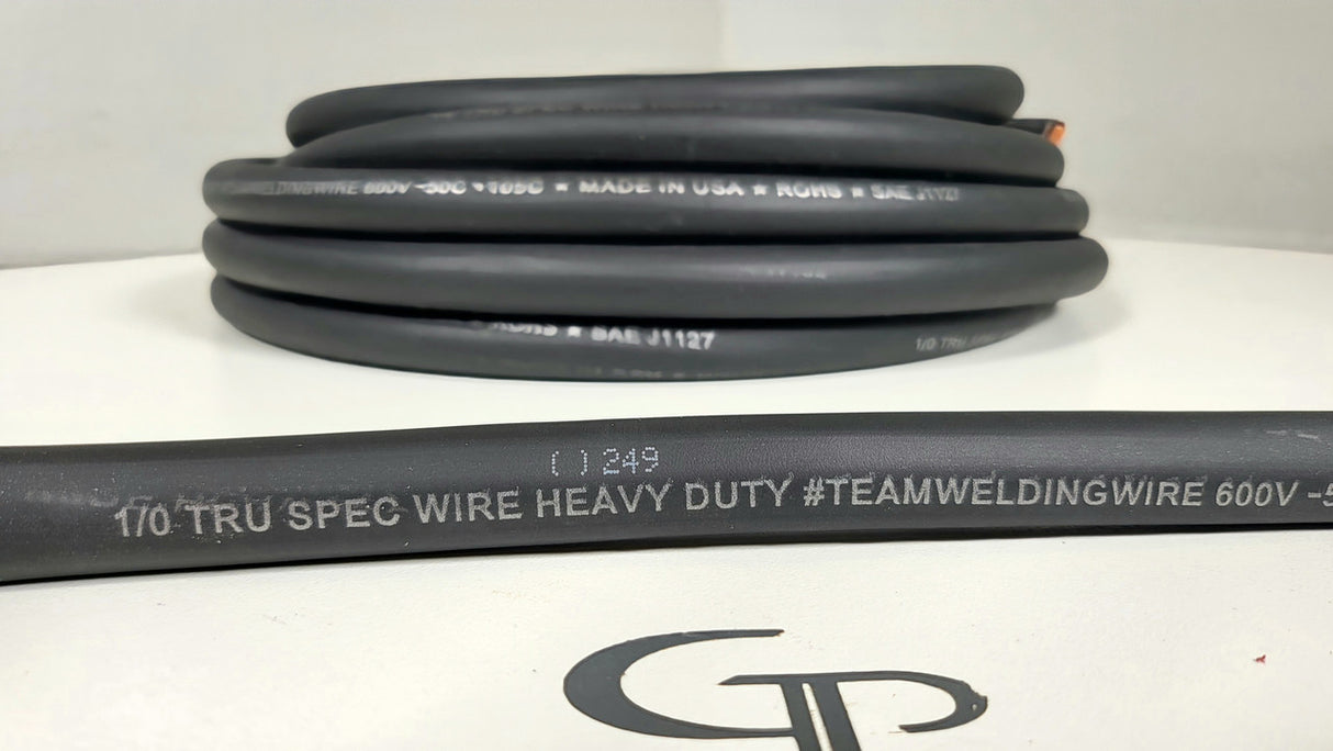 Bulk 1/0 AWG Tru Spec #TeamWeldingWire Copper Wire Black