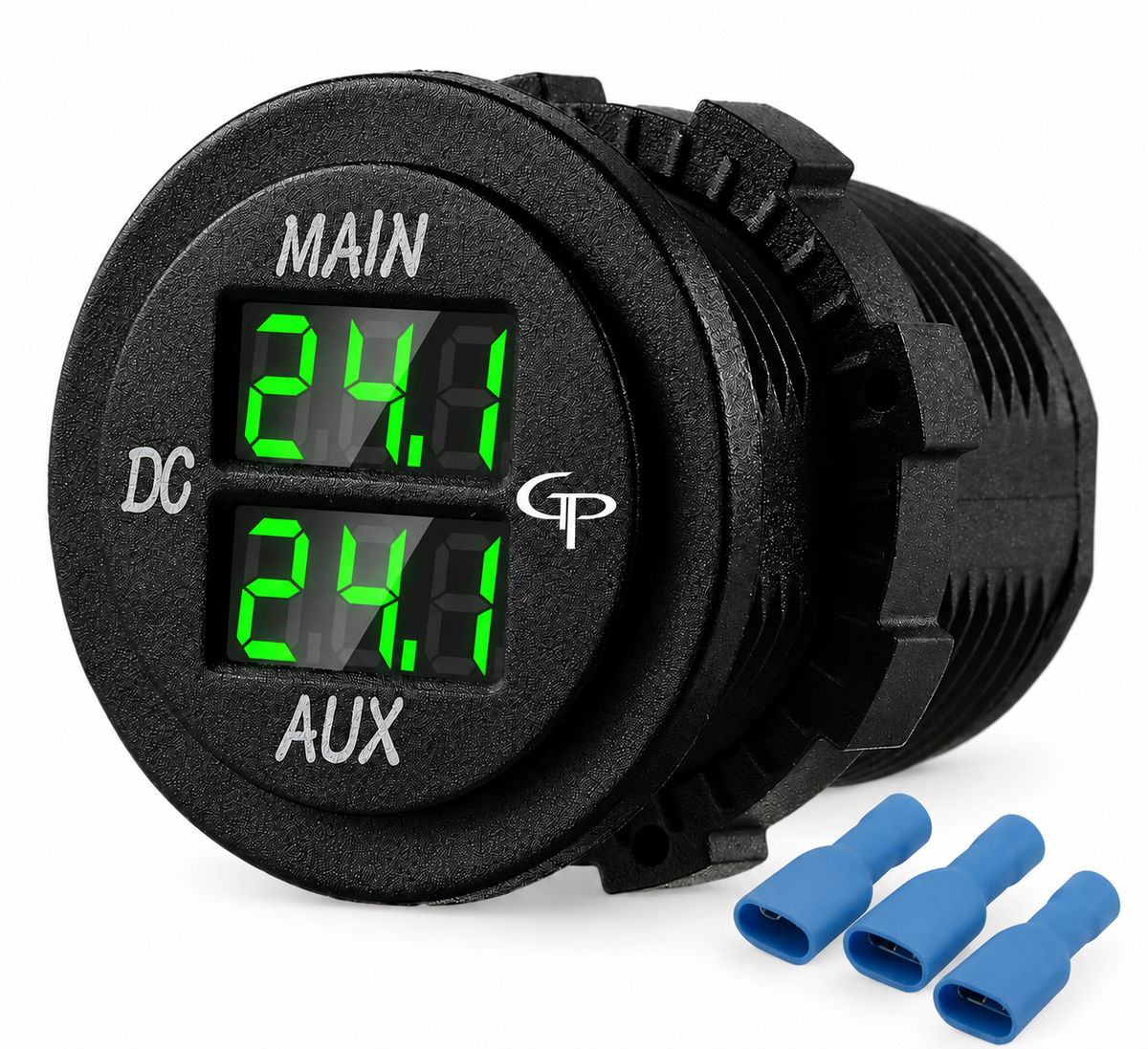 GP Dual Digital Voltage Meter: Main & Auxiliary Battery Monitor