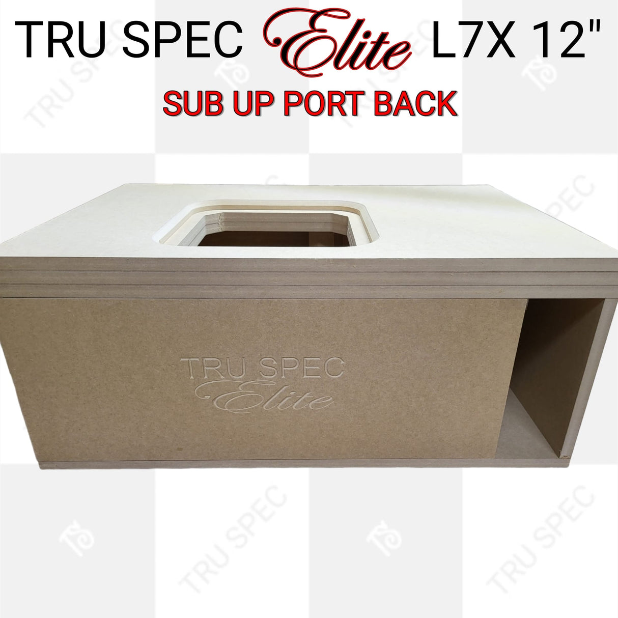 TRU SPEC Elite Prefab Kicker Solo X 12" L7X Sub Up Port Back Subwoofer Enclosure