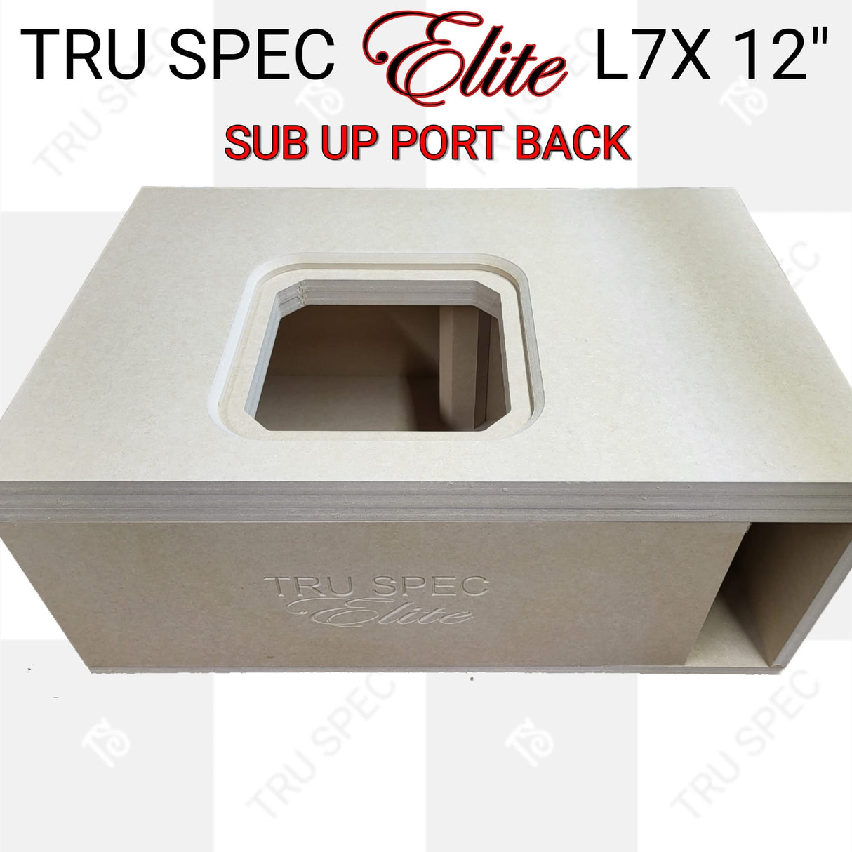 TRU SPEC Elite Prefab Kicker Solo X 12" L7X Sub Up Port Back Subwoofer Enclosure