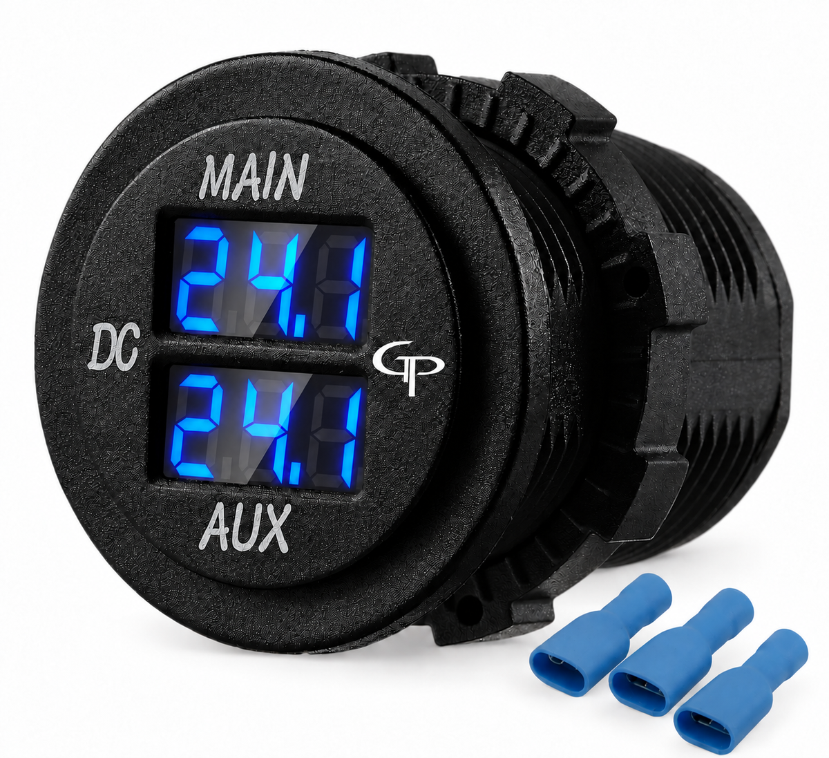 GP Dual Digital Voltage Meter: Main & Auxiliary Battery Monitor