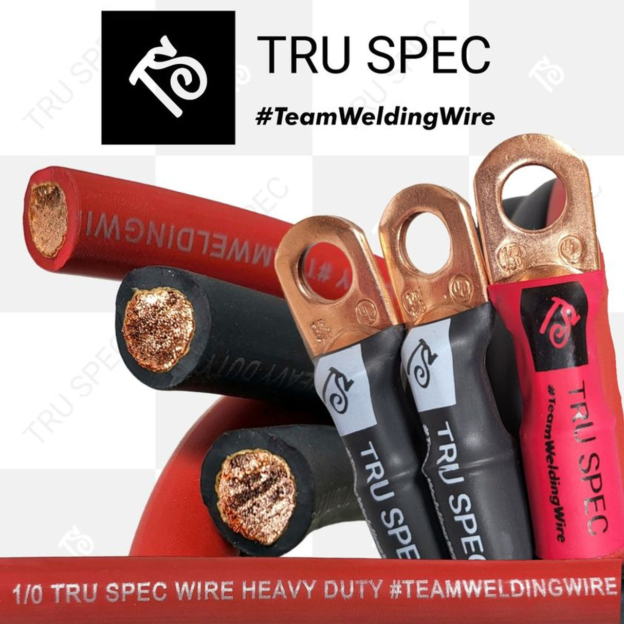 1/0 AWG Tru Spec OFC Pure Copper Big 3 Upgrade + Amp Kit