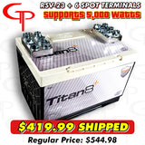 XS POWER TITAN 8 RSV-23 + 6 Spot Bolt Down Terminals LTO GROUP 34 5,000w  LITHIUM BATTERY