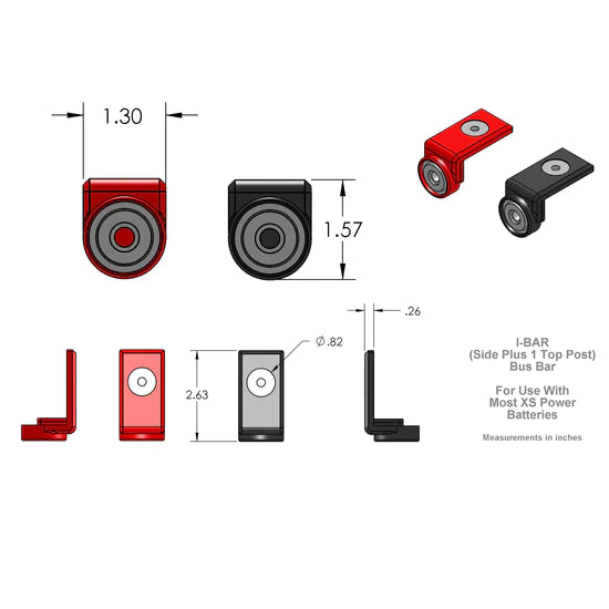 XS Power 551 Top & Side post adapter – GP Car Audio