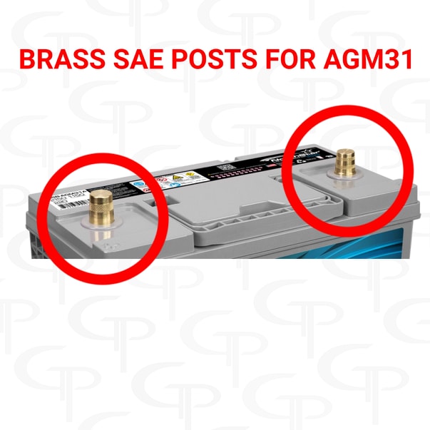 OEM Brass SAE Posts for Northstar / Odyssey AGM31 (battery not included)