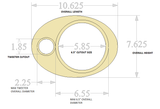 6x9 To 6.5" Component set adapters