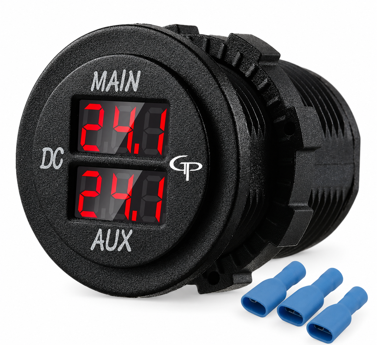 GP Dual Digital Voltage Meter: Main & Auxiliary Battery Monitor