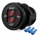 GP Dual Digital Voltage Meter: Main & Auxiliary Battery Monitor