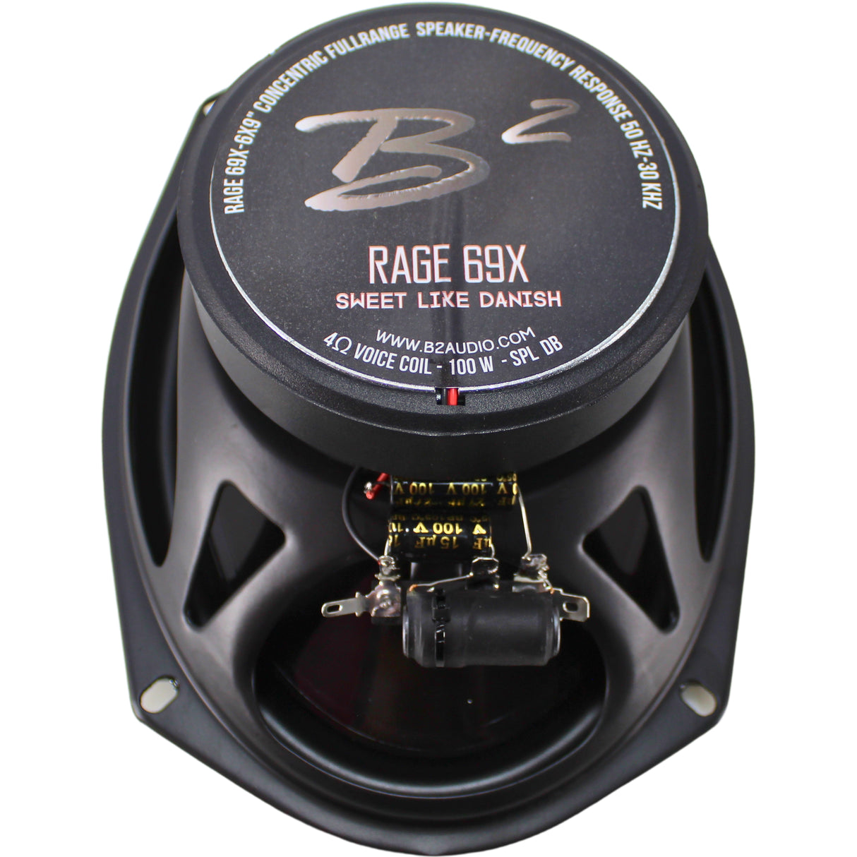 B2 Audio RAGE Series Pair of 6x9" 4-Ohm SVC 100W Concentric Full Range Speakers RAGE69X