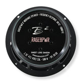 B2 Audio RAGE Pair of 8" 4-Ohm 250W RMS UV/Water Resistant Mid-Range Speakers RAGE8P