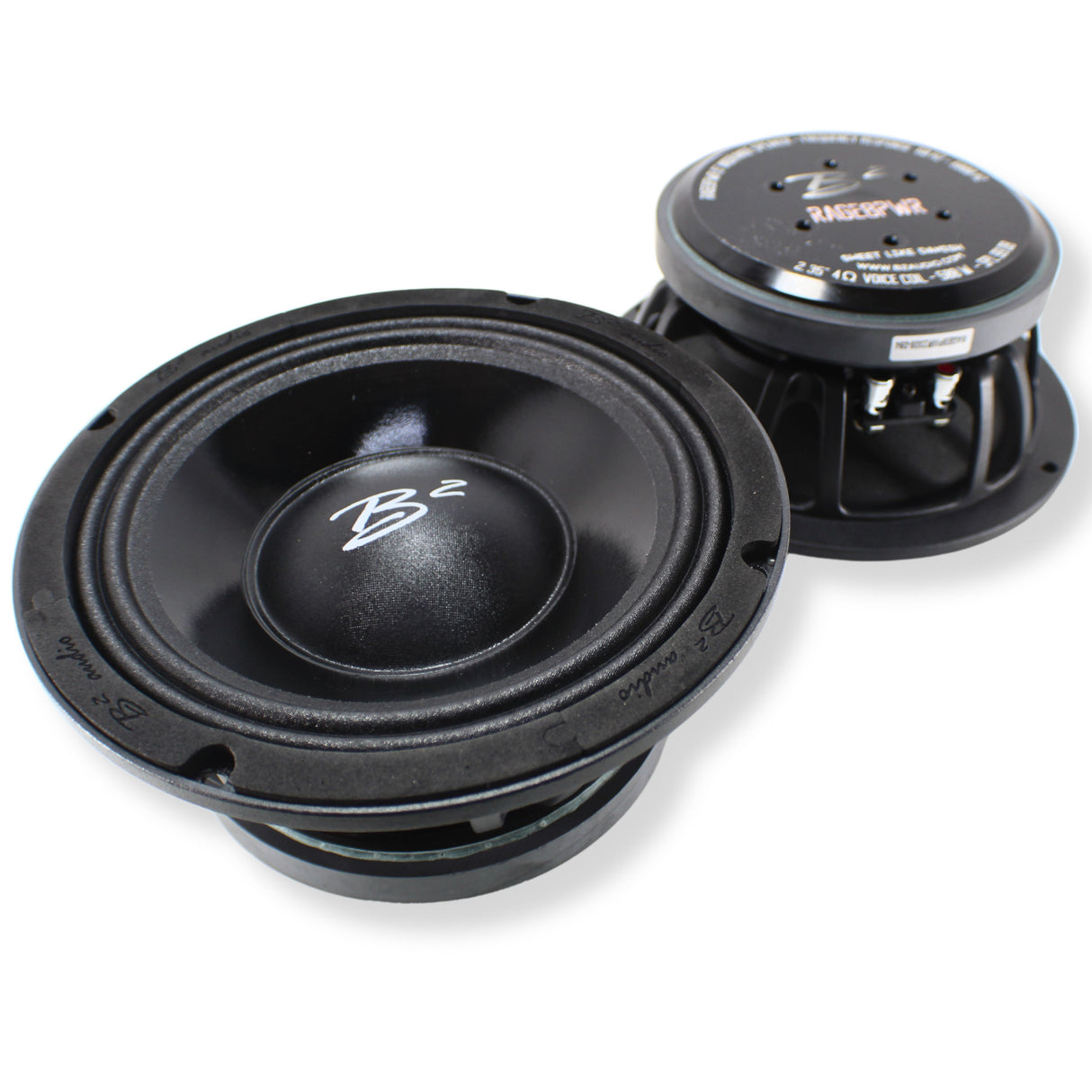 B2 Audio RAGE Pair of 8" 4-Ohm 250W RMS UV/Water Resistant Mid-Range Speakers RAGE8P