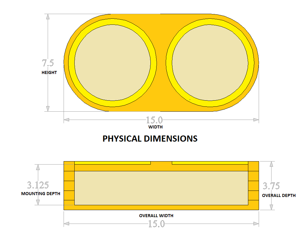 Dual 6.5" Flush Mount Stack Fab Door Pods