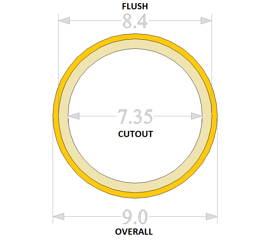 GP 8" Flush Mount Speaker Rings