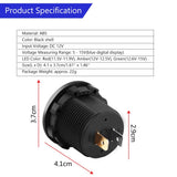 GP Car Audio Digital Volt Gauge with LED Voltage Indicator (12V)