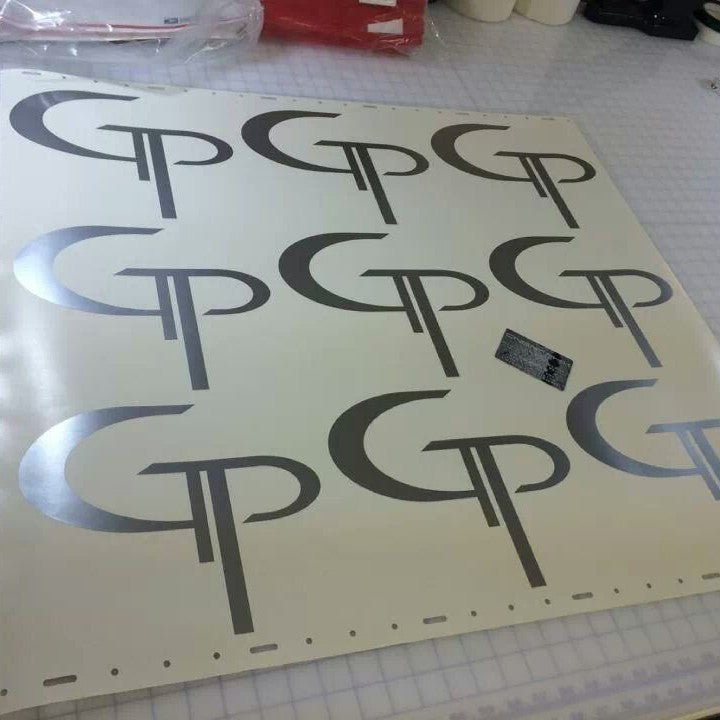 10" Metallic Silver GP 7 year Vinyl decal