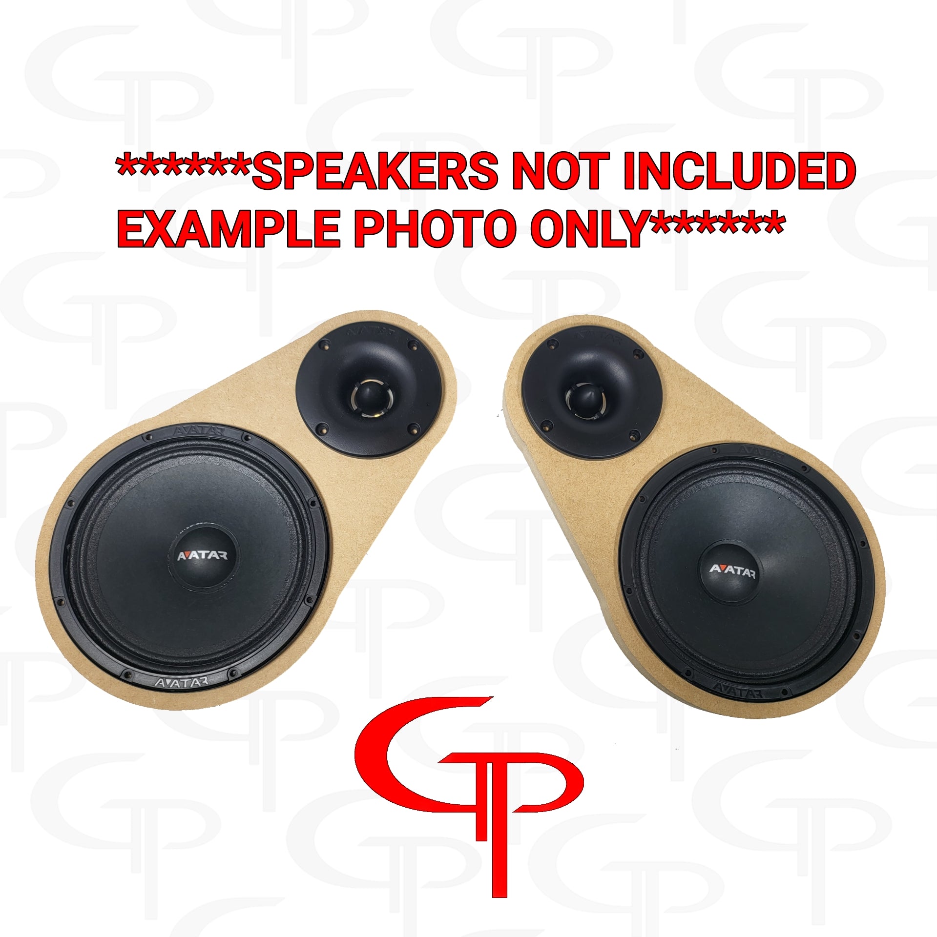 GP 6.5 inch + Notched Super Tweeter CUSTOMIZED door pod baffle