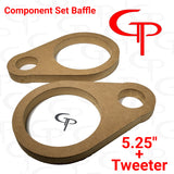 5.25 inch + Tweeter Component set baffles Pair