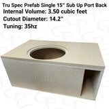 TRU SPEC Prefab Single 15" Sub Up Port Back Subwoofer Enclosure