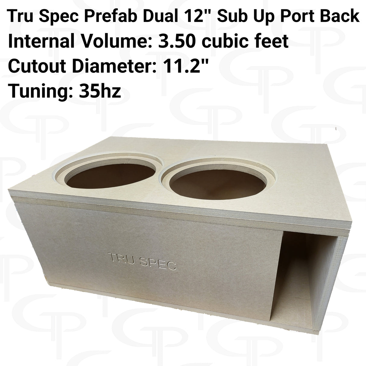 TRU SPEC Prefab Dual 12" Sub Up Port Back Subwoofer Enclosure