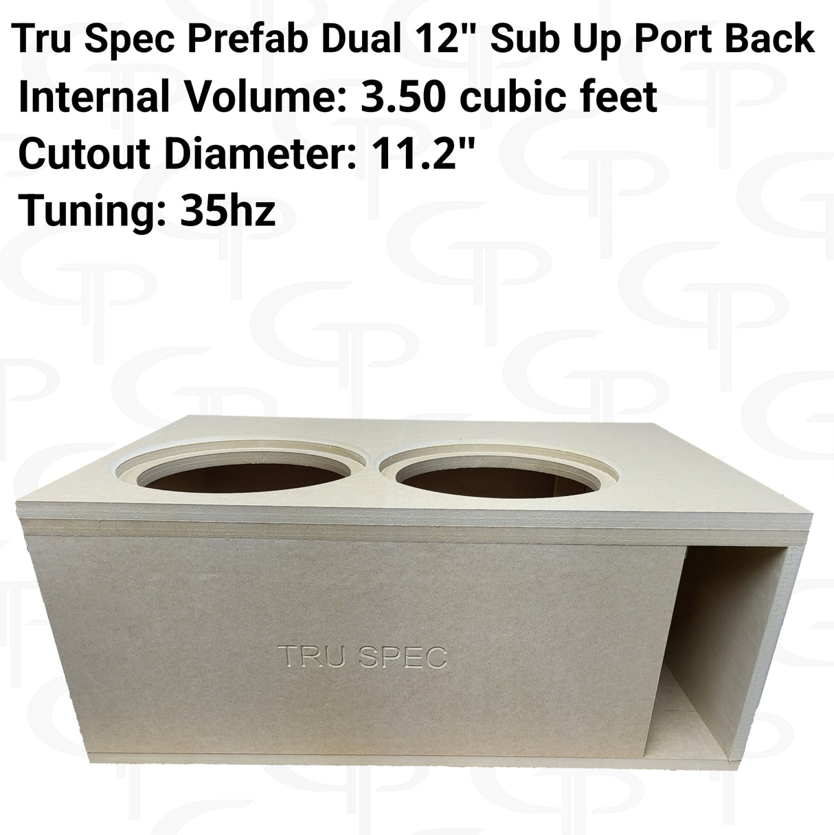 TRU SPEC Prefab Dual 12" Sub Up Port Back Subwoofer Enclosure