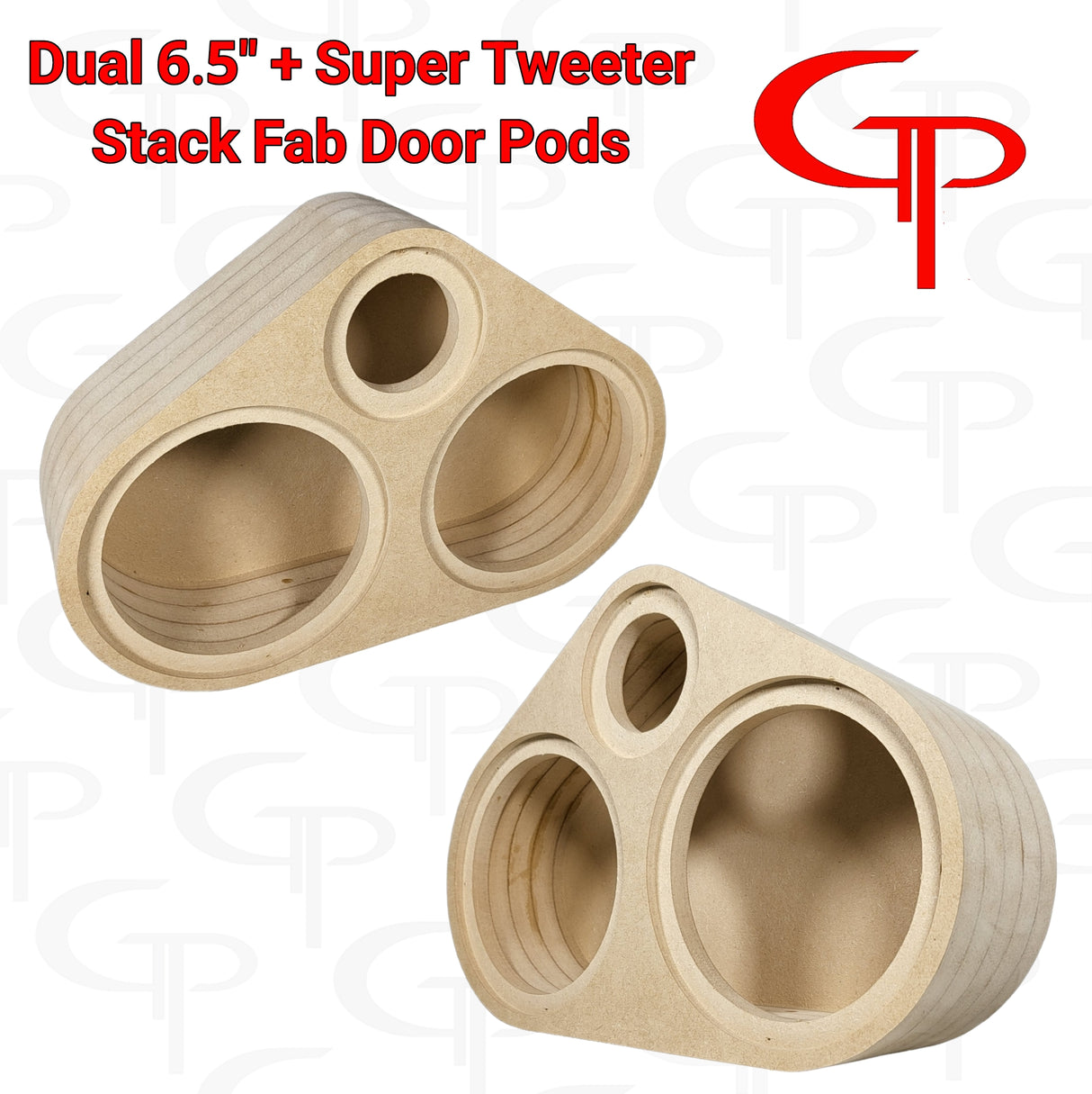 Dual 6.5" + Super Tweter Flush Mount Stack Fab Door Pods Customized