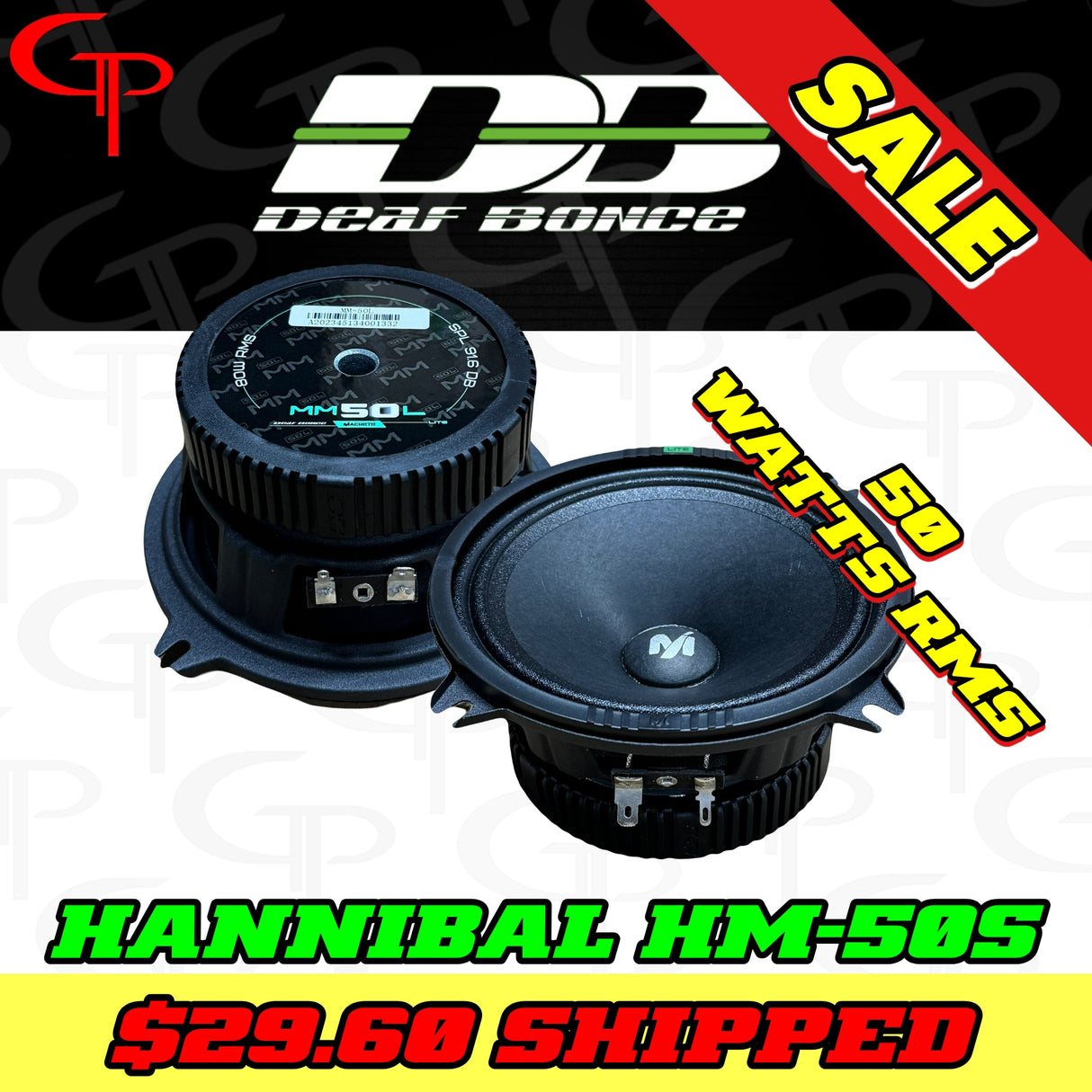 Hannibal HM-50S 5.2" Mid-Range Speakers (Pair)