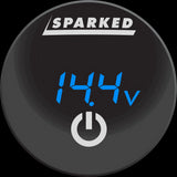 Sparked Innovations DC Voltmeter Battery Capacity Monitor Gauge with Onboard Capacitive Touch Switch