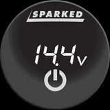 Sparked Innovations DC Voltmeter Battery Capacity Monitor Gauge with Onboard Capacitive Touch Switch