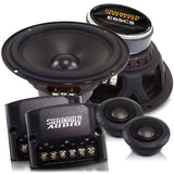 Loaded Speaker Ring: E-6.5CS 6.5" Component Speaker Set + 6x9" Adapters (Pair)