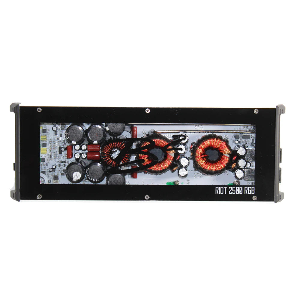 B2 Audio RIOT Series 2500W 1-Ohm Class D Monoblock Amplifier w/ RGB LED Lights