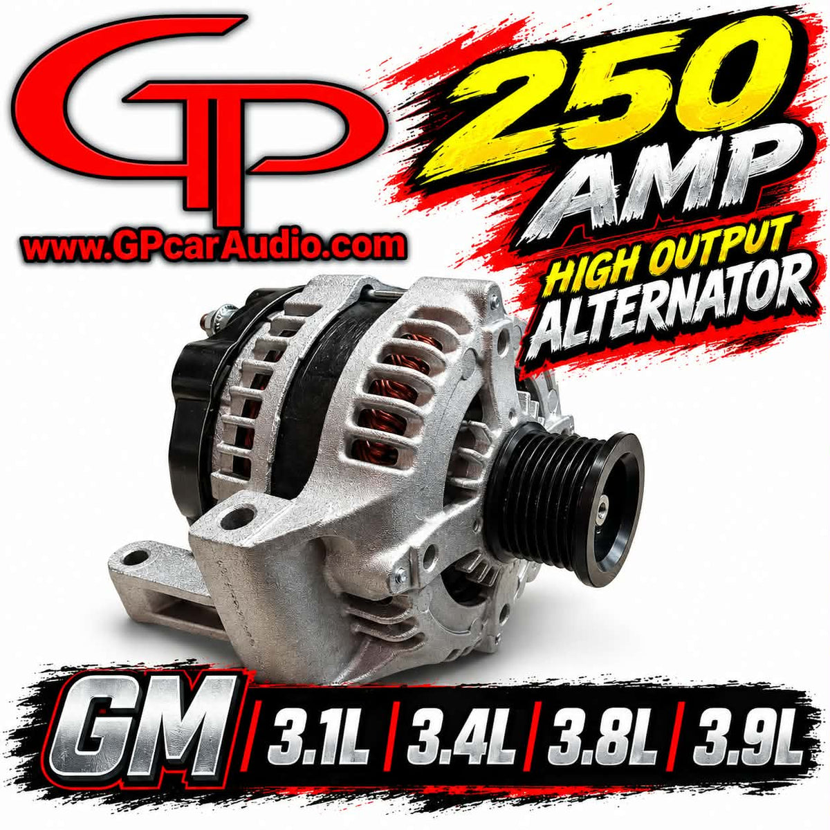 Team GP 250 AMP High Output Alternator GM 3.1L - 3.4.L - 3.5L - 3.8L - 3.9L