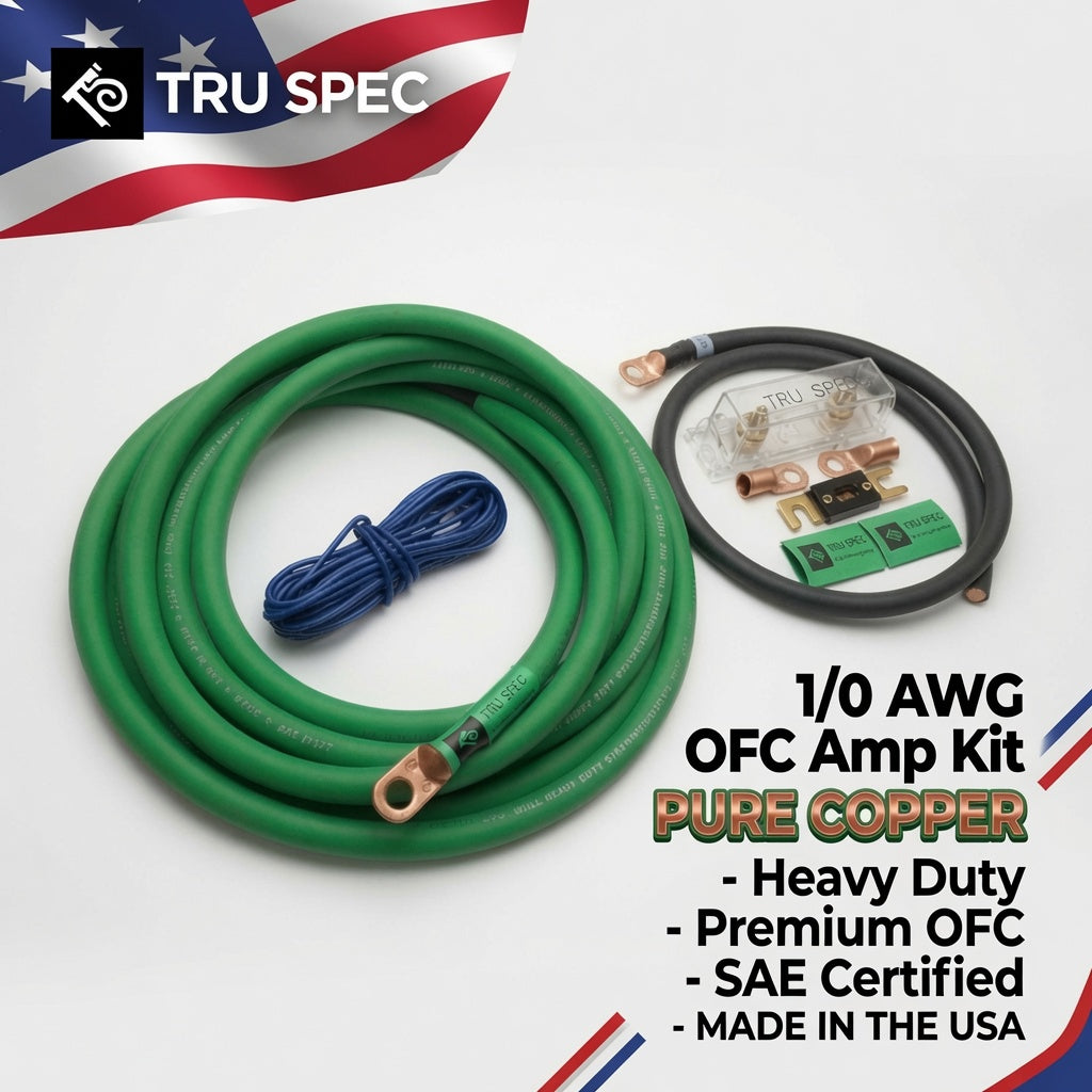 1/0 AWG Tru Spec OFC Pure Copper Amp Kit