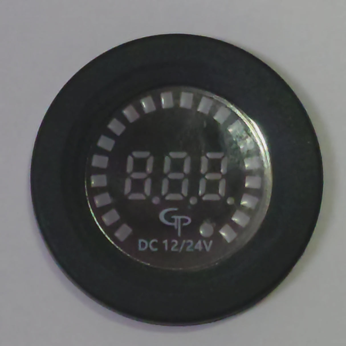 GP Car Audio Digital Volt Gauge with LED Voltage Indicator (12V)