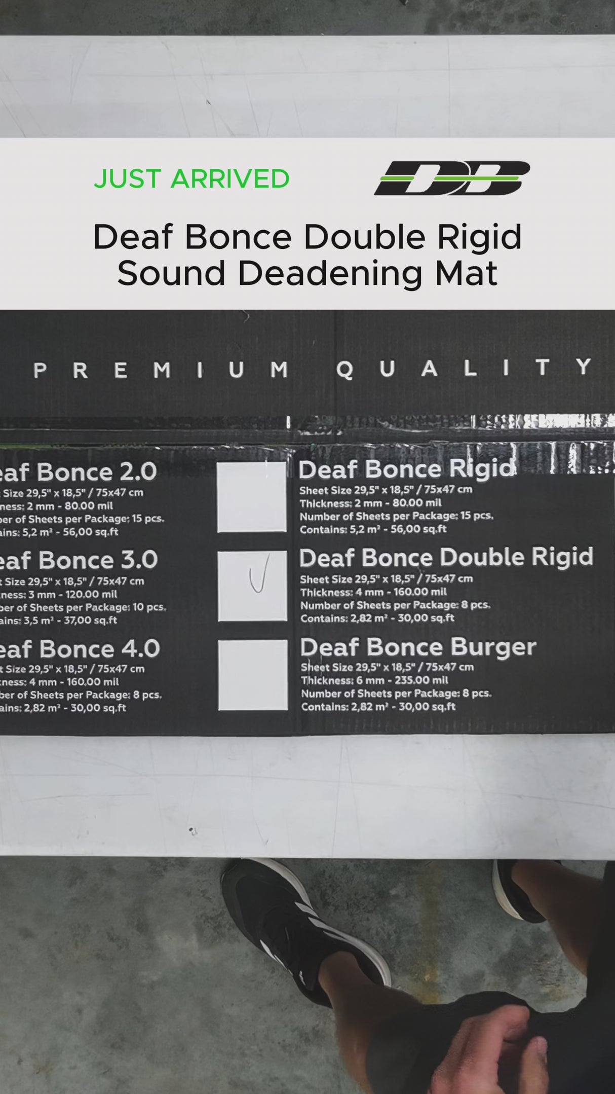 Deaf Bonce Double Rigid | Sound Deadening Mat