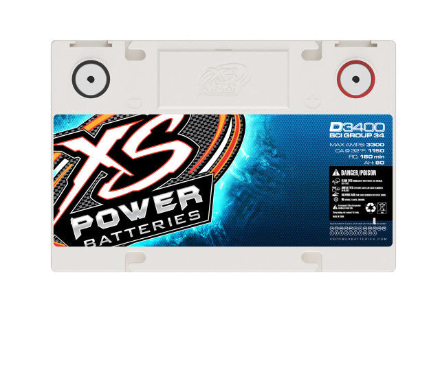 *XS POWER D3400 4000w Group 34 Car Audio Battery