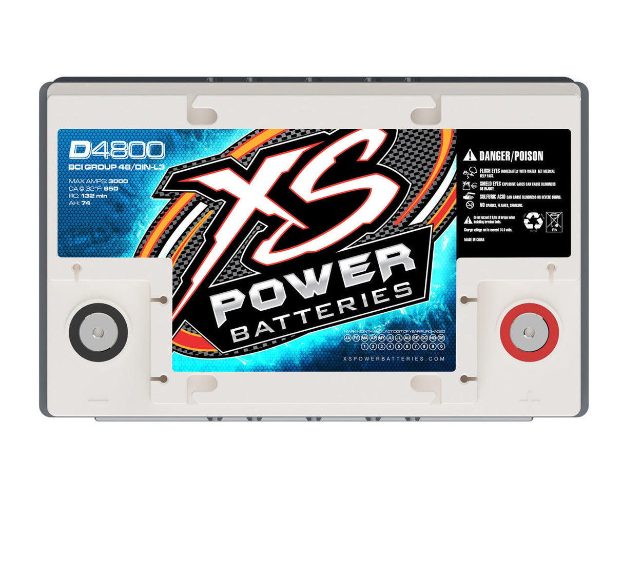 XS POWER D4800 3000w Group 48 Car Audio Battery